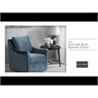 Madison Park Deanna Upholstered Swivel Accent Chair in Blue