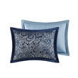 Madison Park Aubrey 5-Piece Cotton Reversible Jacquard Bedspread Set - Navy