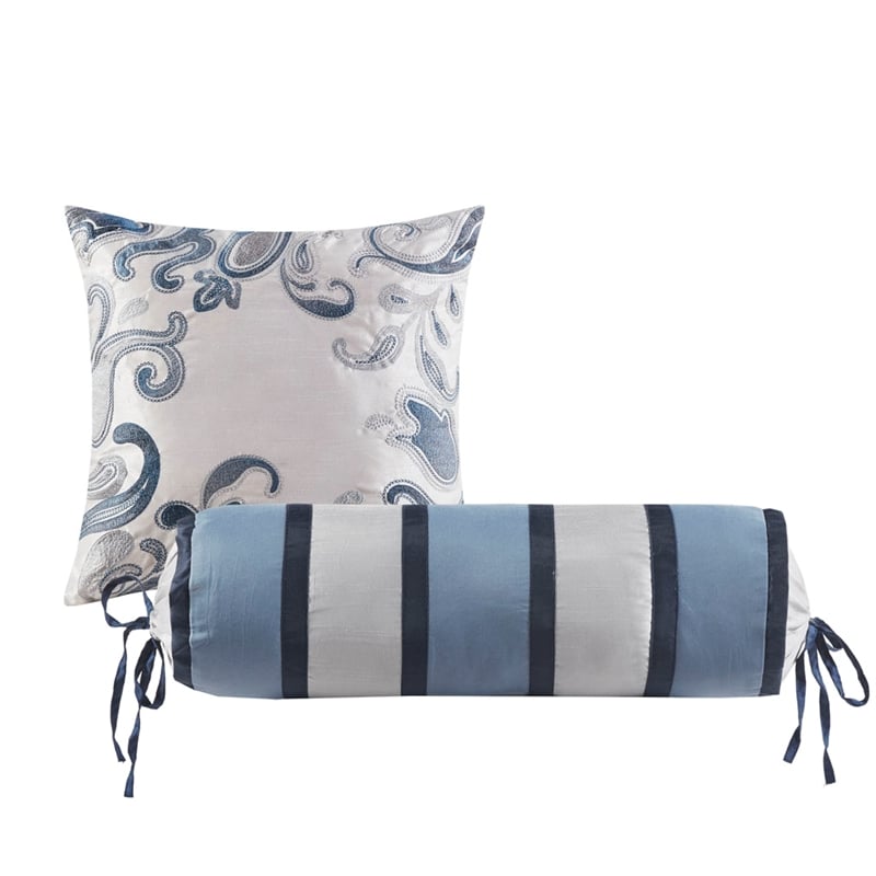 Madison Park Aubrey 5-Piece Cotton Reversible Jacquard Bedspread Set - Navy