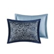 Madison Park Aubrey 5-Piece Cotton Reversible Jacquard Bedspread Set in Navy