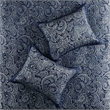 Madison Park Aubrey 5-Piece Cotton Reversible Jacquard Bedspread Set in Navy