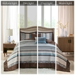 Madison Park Princeton 5-Piece Cotton Reversible Jacquard Bedspread Set - Blue