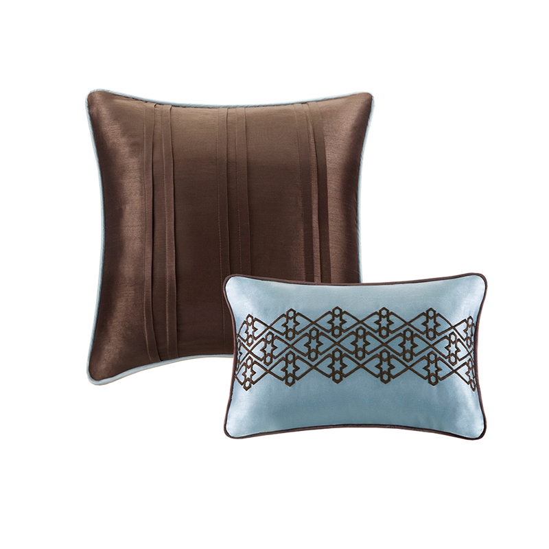 Madison Park Princeton 5-Piece Cotton Reversible Jacquard Bedspread Set - Blue