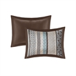 Madison Park Princeton 5-Piece Cotton Reversible Jacquard Bedspread Set in Blue