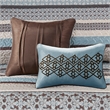 Madison Park Princeton 5-Piece Cotton Reversible Jacquard Bedspread Set in Blue