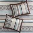 Madison Park Princeton 5-Piece Cotton Reversible Jacquard Bedspread Set in Blue