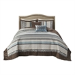 Madison Park Princeton 5-Piece Cotton Reversible Jacquard Bedspread Set in Blue