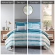 Madison Park Marina 8-Piece Seersucker Comforter and Coverlet Set - Blue