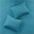 Madison Park Marina 8-Piece Seersucker Comforter and Coverlet Set - Blue