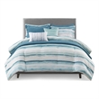Madison Park Marina 8-Piece Seersucker Comforter and Coverlet Set - Blue