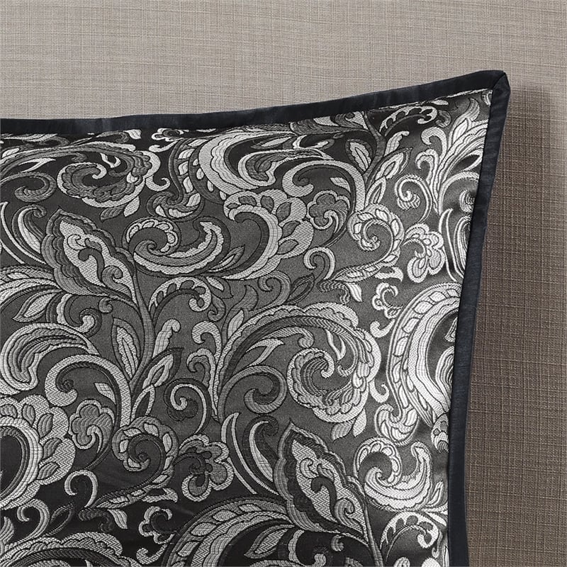 Madison Park Essentials Brystol 24-Piece Fabric Room in a Bag - Black Finish