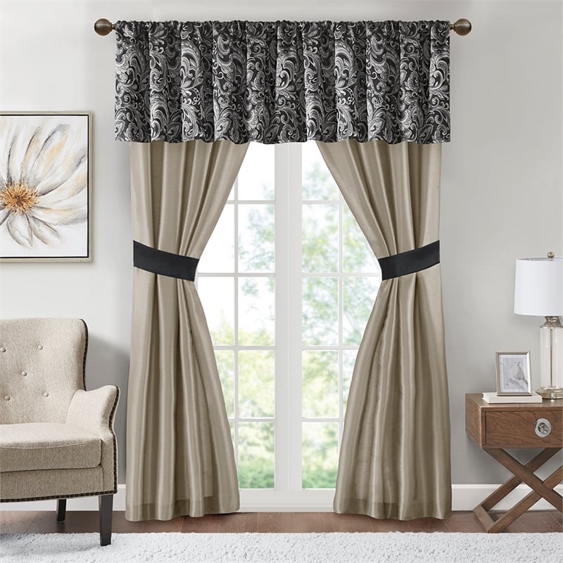Madison Park Essentials Brystol 24-Piece Fabric Room in a Bag - Black Finish