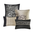 Madison Park Essentials Brystol 24-Piece Fabric Room in a Bag - Black Finish
