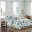 Madison Park Pebble Beach 7-Piece Coastal Cotton Sateen Comforter Set - Blue