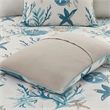 Madison Park Pebble Beach 7-Piece Cotton Sateen Comforter Set in Blue