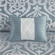 Madison Park Odette 8-Piece Traditional Fabric Jacquard Comforter Set in Blue