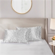 Madison Park Essentials Printed Satin 2-Piece Modern Fabric Pillowcases in Gray