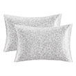 Madison Park Essentials Printed Satin 2-Piece Modern Fabric Pillowcases in Gray
