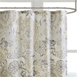 Madison Park Isla Contemporary Printed Cotton Shower Curtain in Yellow