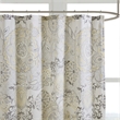 Madison Park Isla Contemporary Printed Cotton Shower Curtain in Yellow