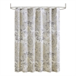 Madison Park Isla Contemporary Printed Cotton Shower Curtain in Yellow