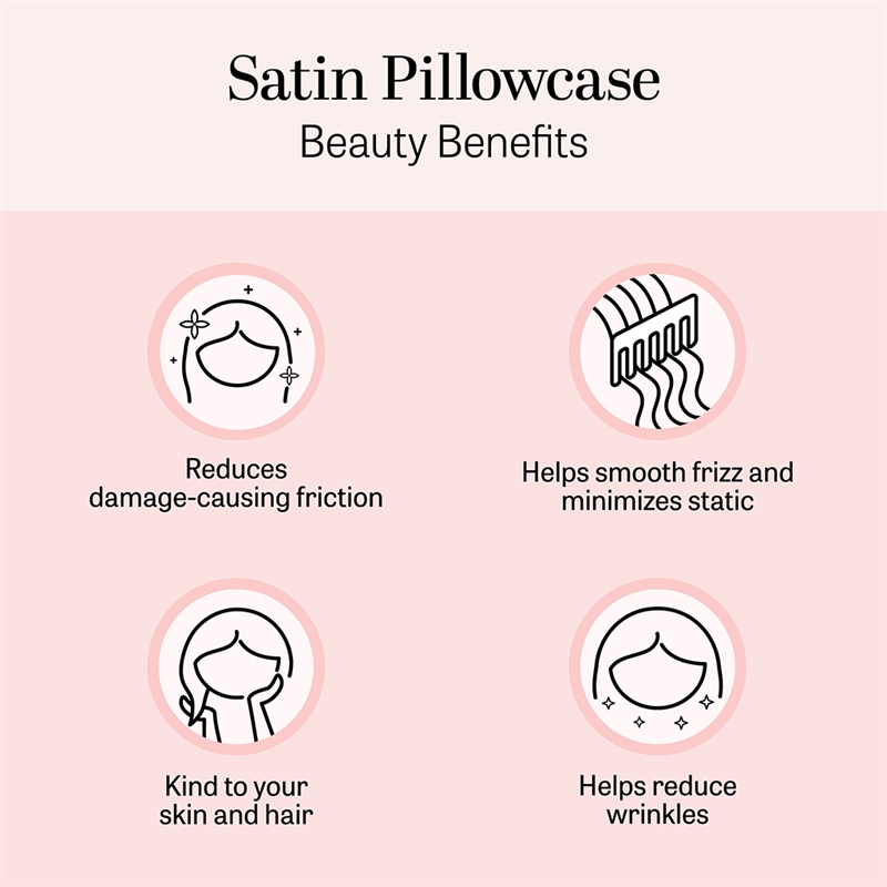 Madison Park Essentials Satin 2-Piece Modern Fabric Pillowcases in Pink