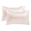 Madison Park Essentials Satin 2-Piece Modern Fabric Pillowcases in Pink