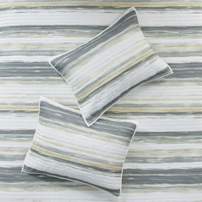 Madison Park Marina 6-Piece Quilted Microfiber Coverlet Set in Yellow