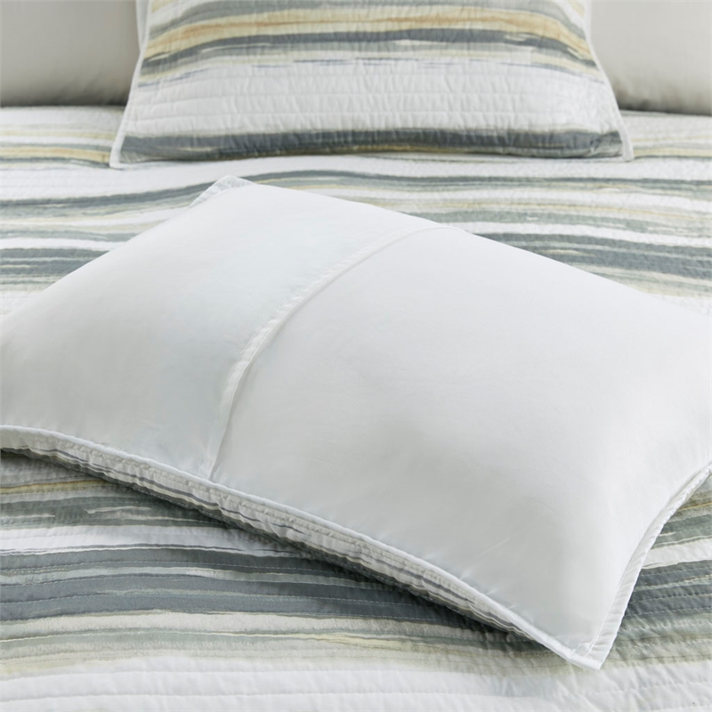 Madison Park Marina 6-Piece Quilted Microfiber Coverlet Set in Yellow