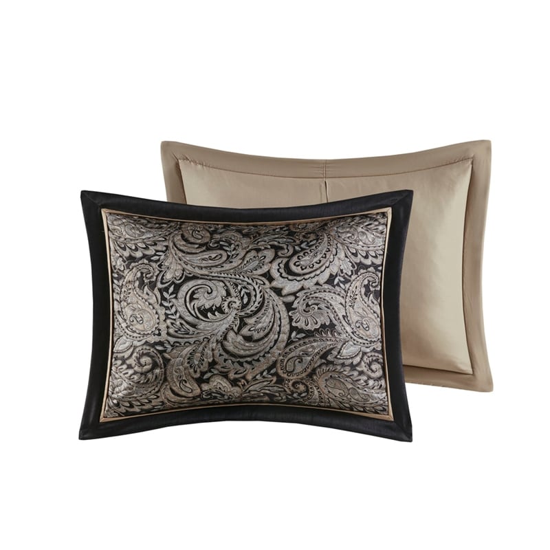 Madison Park Aubrey 5-Piece Cotton Reversible Jacquard Bedspread Set - Black