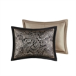 Madison Park Aubrey 5-Piece Cotton Reversible Jacquard Bedspread Set - Black