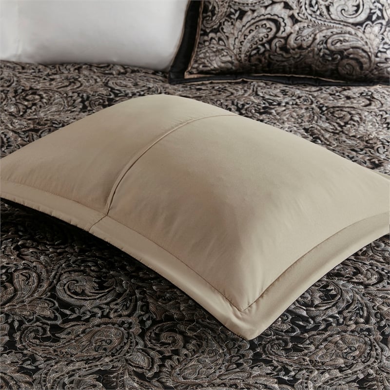 Madison Park Aubrey 5-Piece Cotton Reversible Jacquard Bedspread Set - Black