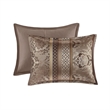Madison Park Bellagio 7 Piece Jacquard Comforter Set in Brown/Gold