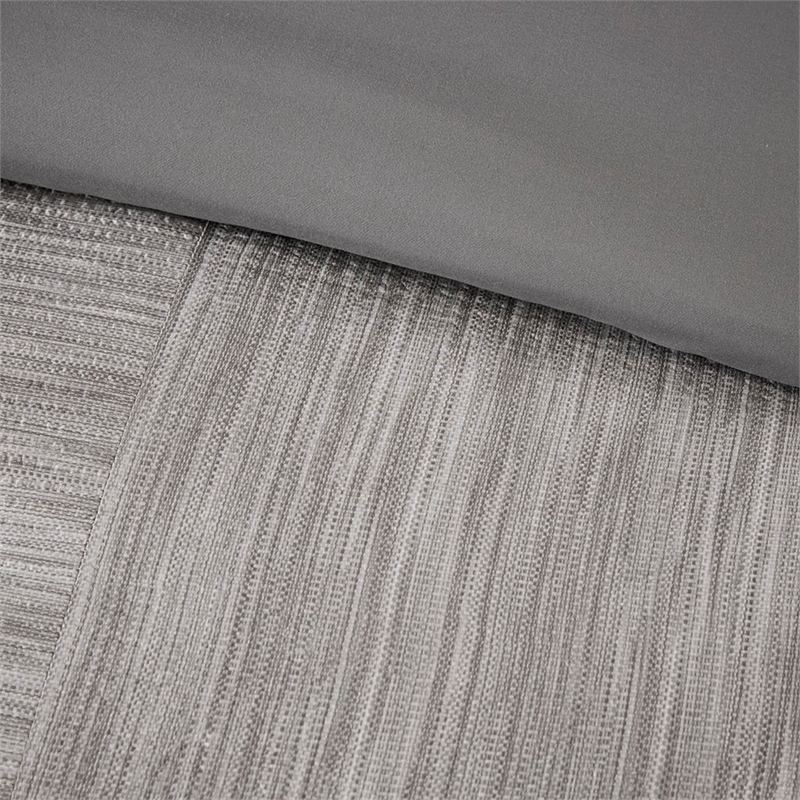 Madison Park Walter 7 Piece Printed Seersucker Comforter Set in Grey