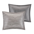 Madison Park Walter 7 Piece Printed Seersucker Comforter Set in Grey