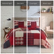 Woolrich Sunset Oversized Cotton Coverlet Mini Set in Red