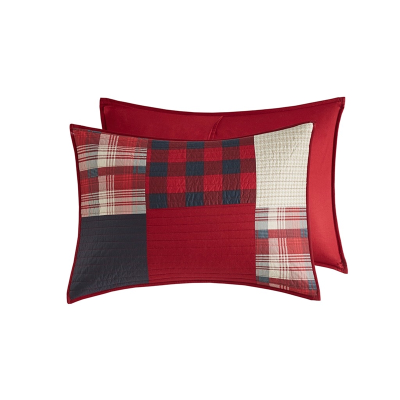 Woolrich Sunset Oversized Cotton Coverlet Mini Set in Red