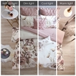 Madison Park Cassandra 3 Piece Cotton Printed Duvet Cover Set in Blush