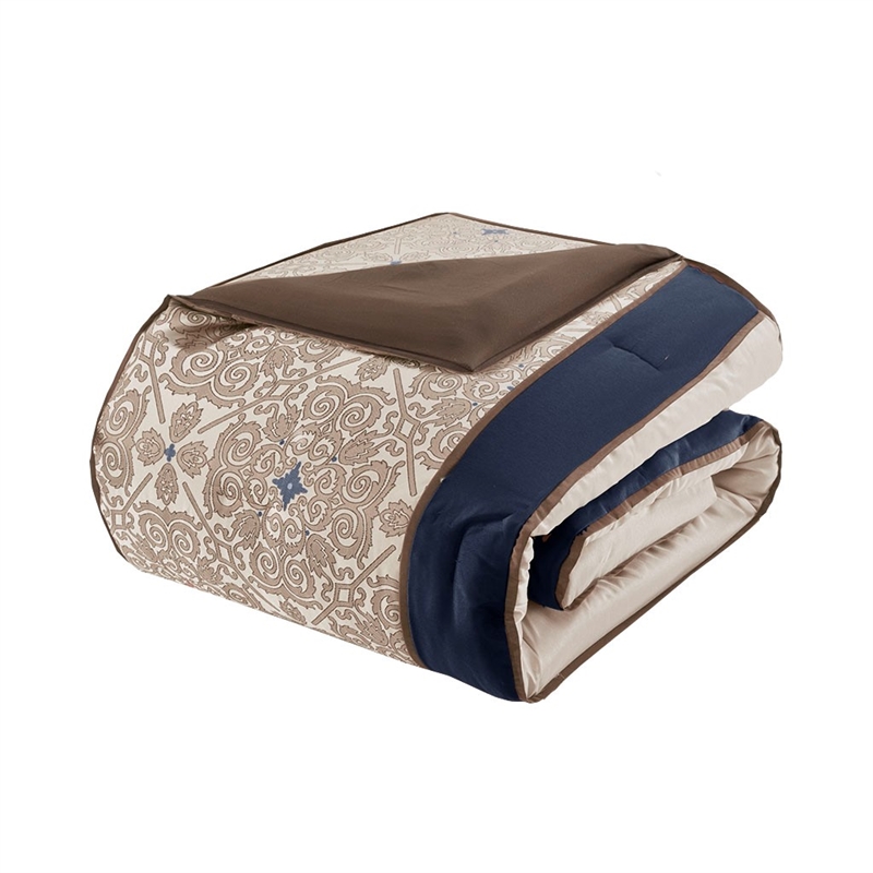 Madison Park Essentials Delaney 24 Piece Room In a Bag in Navy