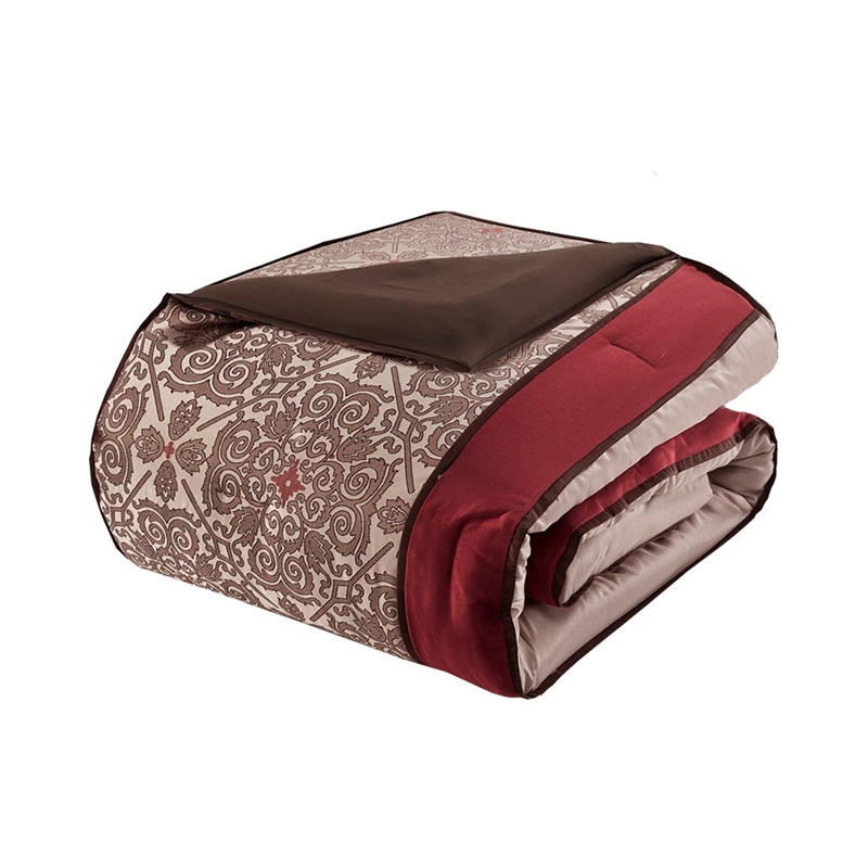 Madison Park Essentials Delaney 24 Piece Room In a Bag in Red