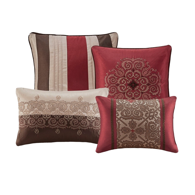 Madison Park Essentials Delaney 24 Piece Room In a Bag in Red