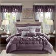 Madison Park Essentials Joella 24 Piece Room in a Bag in Plum