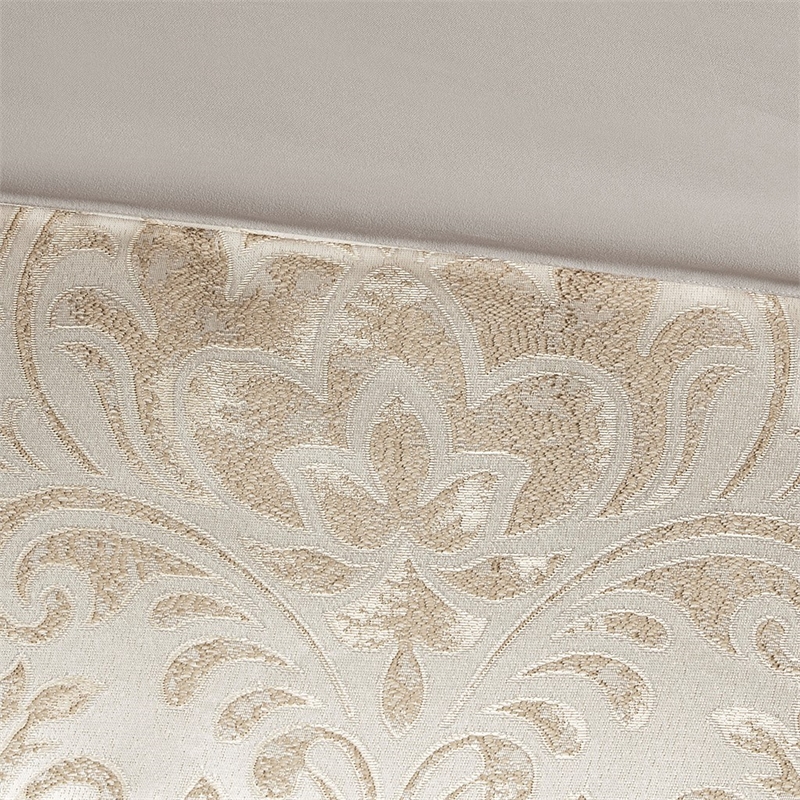 Madison Park Emilia 12 Piece Jacquard Complete Bed Set in Khaki