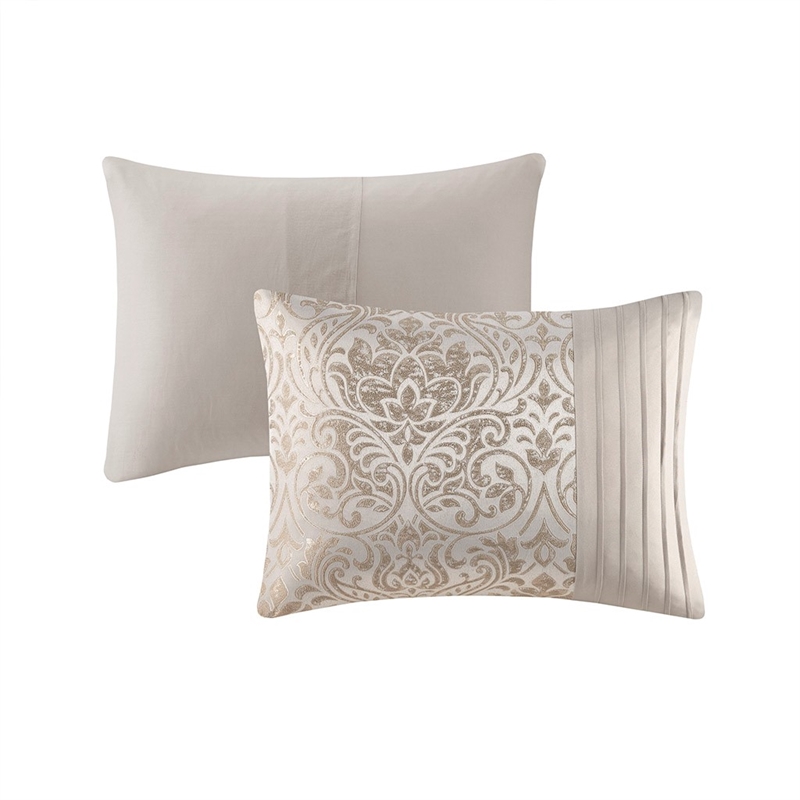 Madison Park Emilia 12 Piece Jacquard Complete Bed Set in Khaki