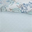 Madison Park Isla 8 Piece Cotton Floral Printed Reversible Comforter Set in Blue