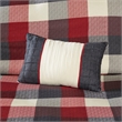 Madison Park Ridge 6 Piece Herringbone Duvet Cover Set in Red