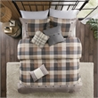 Madison Park Ridge 6 Piece Herringbone Duvet Cover Set in Neutral