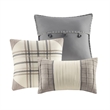 Madison Park Ridge 6 Piece Herringbone Duvet Cover Set in Neutral
