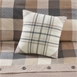 Madison Park Ridge 6 Piece Herringbone Duvet Cover Set in Neutral