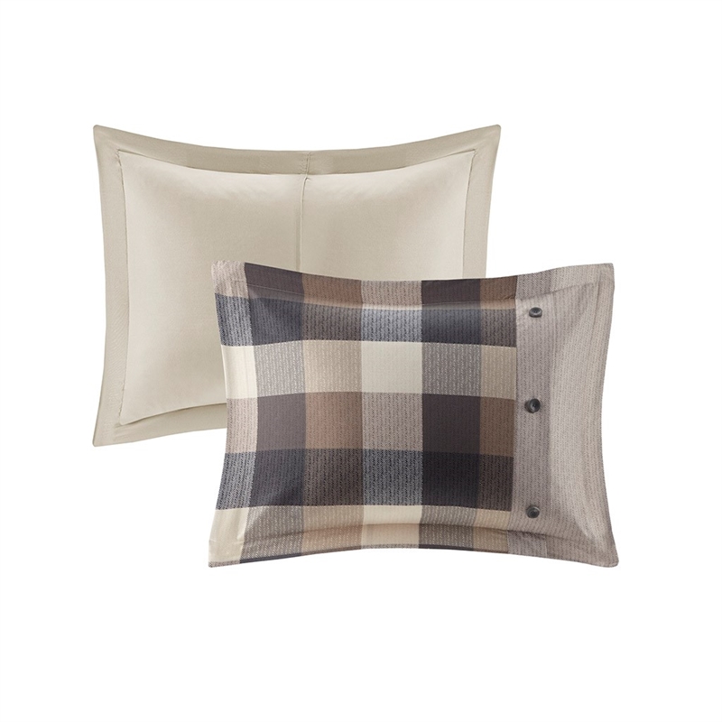 Madison Park Ridge 6 Piece Herringbone Duvet Cover Set in Neutral
